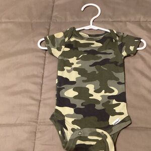 Gerber Green Camouflage Baby Bodysuit